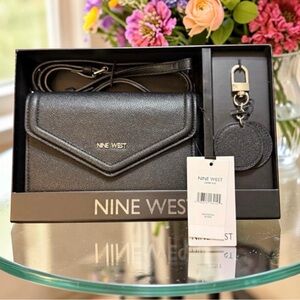Nine West Black Wallet Giftable Boxed Set NWT